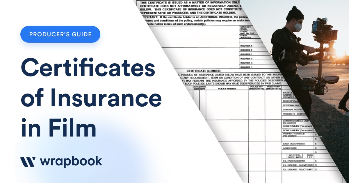 Producer's Guide Certificates of Insurance in Film Wrapbook
